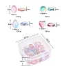 40Pcs 4 Style Transparent Glass Cabochons GGLA-YW0001-09-3