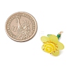 Glass Seed Beaded Rose Flower Pendants PALLOY-MZ01231-03-2