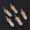 Natural Quartz Crystal Pointed Pendants G-K329-69G-2