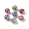 10Pcs UV Plating Colours Acrylic Beads OACR-S146-01L-2