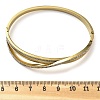 Ion Plating(IP) 304 Stainless Steel Polymer Clay Rhinestone Hinged Bangles for Women BJEW-A011-16G-5