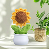 1Pc Sunflower Yarn & PVC Display Decoration DJEW-SC0001-19-6