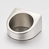 Personalized Retro Men's 316 Stainless Steel Wide Band Finger Rings RJEW-J066-45-23mm-4