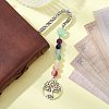 Flower Pattern Alloy Hook Bookmarks AJEW-JK00250-02-3