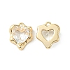 Brass Micro Pave Cubic Zirconia Charms KK-L208-06G-07-1