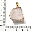 Raw Rough Natural Dyed Quartz Crystal Pendants G-G895-05LG-01-3