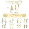 16Pcs 8 Styles Brass Earring Hooks KK-YW0003-83-2