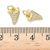 Brass Micro Pave Cubic Zirconia Pendants KK-Z120-28G-3