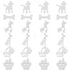 SUPERFINDINGS 24Pcs 6 Style 201 Stainless Steel Pendants STAS-FH0001-67-1