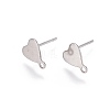 Non-Tarnish Stainless Steel Stud Earring Findings STAS-E464-02P-1