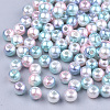 Rainbow ABS Plastic Imitation Pearl Beads OACR-Q174-4mm-05-2