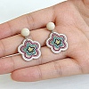 Alloy Resin Stud Earrings for Women WGDCBB9-02-3