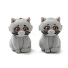 British Shorthair Cat Shape Food Grade Silicone Focal Beads SL-CBAAE23-04-1