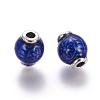 Antique Silver Plated Alloy Enamel Beads ENAM-L014-002AS-2