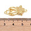 Brass Micro Pave Clear Cubic Zirconia Fold Over Clasps KK-P291-15G-3