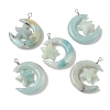 Natural Flower Amazonite Pendants G-Z086-01P-22-1