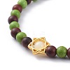 Natural Rosewood Beads Stretch Bracelets BJEW-JB04662-02-2