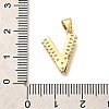 Rack Plating Brass Micro Pave Cubic Zirconia Pendants KK-L226-100G-V-3