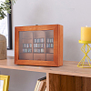 Wood Bookshelf with Books Mini Model DJEW-WH0596-027-4