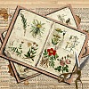 12Pcs Retro Plant Pattern Scrapbook Paper PW-WG50072-01-4