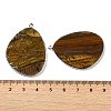 Natural Tiger Eye Pendants G-K347-02G-03-3