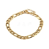 304 Stainless Steel Figaro Chain Bracelets for Women BJEW-G757-15G-4