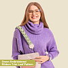 11.5~12.5M Ethnic Style Polyester Jacquard Leaf Ribbon OCOR-OC0001-43-6