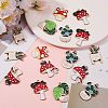 24Pcs 6 Style Alloy Enamel Pendants FIND-SZ0002-40-2