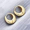 Rack Plating Brass Thick Hoop Earrings for Men Women EJEW-F288-06G-3