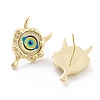 Rack Plating Eye Brass Stud Earrings EJEW-C108-08G-02-2