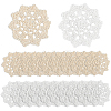 Fingerinspire 30Pcs 2 Colors Flower Handmade Crochet Cotton Lace Ornament Accessories AJEW-FG0003-74-1
