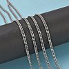 Tarnish Resistant Men's Jewelry Making 304 Stainless Steel Double Link Curb Chains CHS-A003C-0.8mm-3