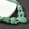 Natural Green Aventurine Faceted Bib Graduated Beaded Necklaces for Women NJEW-B128-01K-2