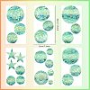 6PCS PVC Stickers Dazzling Color Window Stickers 3D Laser Circle Shapes Electrostatic Glass Window Stickers JX835A-2