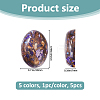 5Pcs 5 Styles Natural Lapis Lazuli & Synthetic Imperial Jasper and Bronzite Cabochons G-FH0002-70-2
