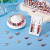 100Pcs 4 Colors Polymer Clay Rhinestone European Large Hole Beads with Silver Color Plated Brass Cores FPDL-TA0001-02-7