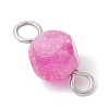 Natural Colorful Tourmaline Dice Connector Charms PALLOY-JF04323-01-4