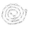 Brass Cable Chains Necklace Making MAK-S072-16A-P-2