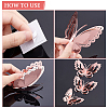 CREATCABIN 3Sets 3D Butterfly PVC Mirrors Wall Stickers DIY-CN0001-86A-4