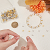 2 Colors Brass Flat Round Spacer Beads KK-BC0014-21B-3
