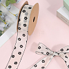 1Roll Printed Polyester Chiffon Ribbons OCOR-CY0002-35E-7