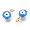 Brass Enamel Charms LS-KK-B024-02G-A-2