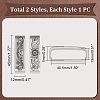 Unicraftale 2Pcs 2 Style 304 Stainless Steel Loop Keepers STAS-UN0055-83-3