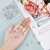 SUPERFINDINGS 36Pcs 6 Style Alloy Rhinestone Charms ALRI-FH0001-18-4