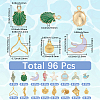 96Pcs Alloy Pendants FIND-SC0016-28-2