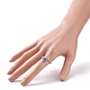 Glass Seed Braided Grape Finger Ring RJEW-TA00044-01-3