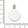 304 Stainless Steel Enamel Pendants STAS-U043-14P-3