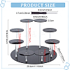 8-Tier Flat Round Acrylic Minifigures Organizer Display Risers ODIS-WH0058-02-2
