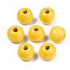 Dyed Natural Wood Beads X-TB095Y-4-2