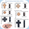120Pcs 6 Styles Natural Wooden Beads WOOD-SC0002-21-2